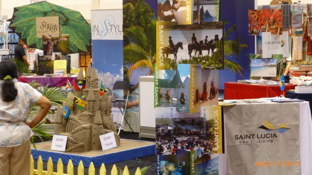 Tourism Booth at the CNE promoting the Isles of the Caribbean.