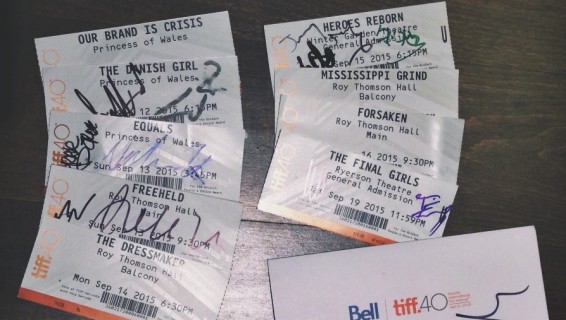 TIFF Tickets Signed by the Stars